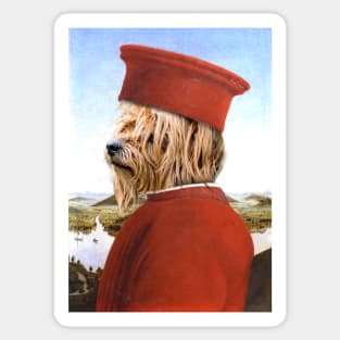 Portrait of a Yorkshire as Federico da Montefeltro - Pet Gift Sticker